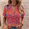 Women's T-Shirt Summer V-Neck T Shirt for Women Daily Fashion Short Sleeve Casual T-Shirt 3d Print Female Clothes