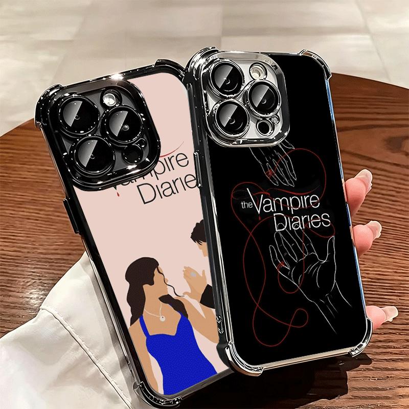 The Vampire Diaries Soft Phone Case For iPhone 15 16 17 Air 14 Pro Max 16E Plus 13 12 Mini Plating Anti-Fall Fundas