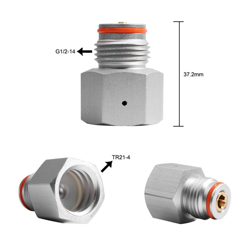 Soda CO2 Druckregler Adapter, Weiblich TR21-4 Soda Zylinder Zu Männlich G1/2 CO2 Flasche Langlebig