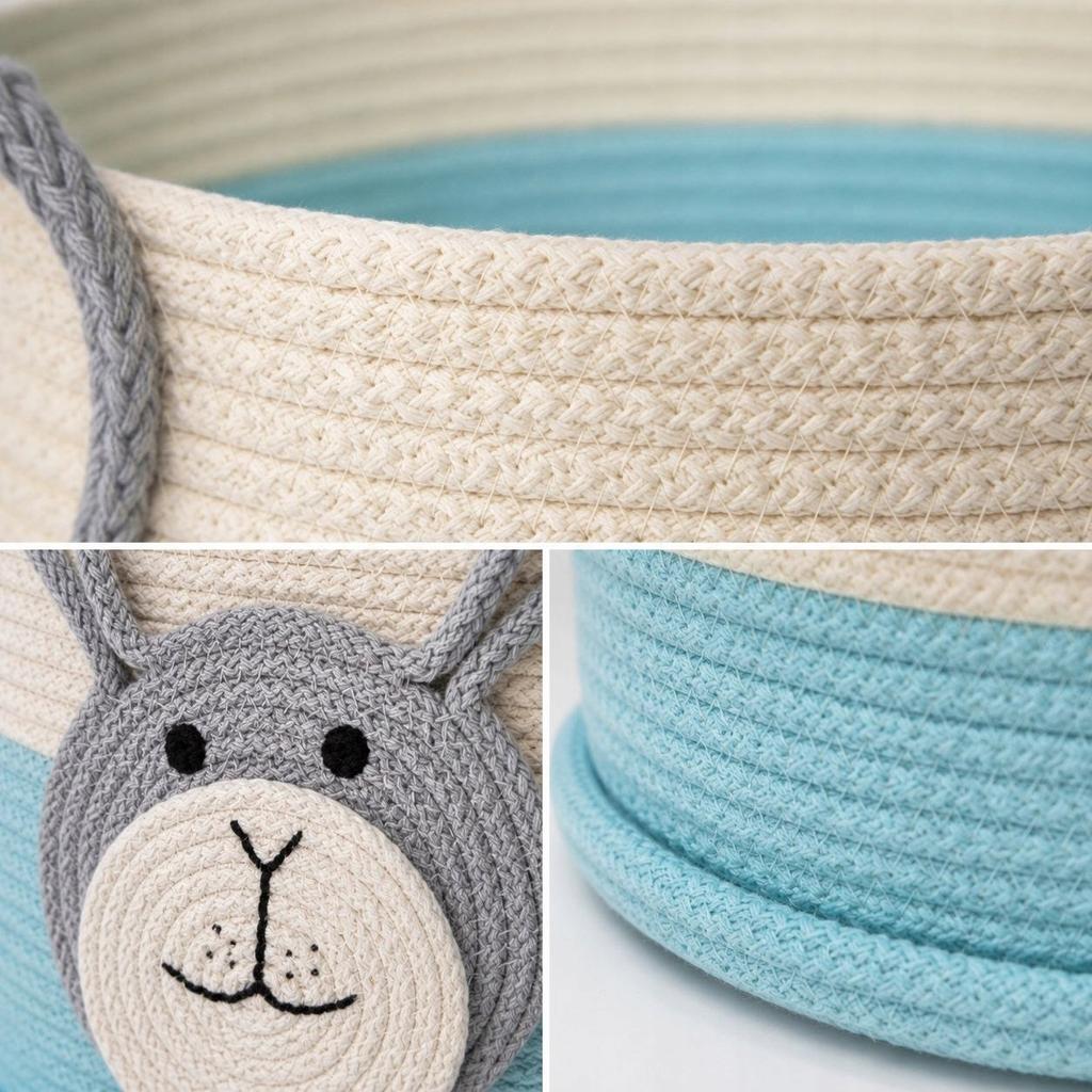 RABBIT BASKET SET 3 pcs CHILDREN' TOY BASKET HANDMADE