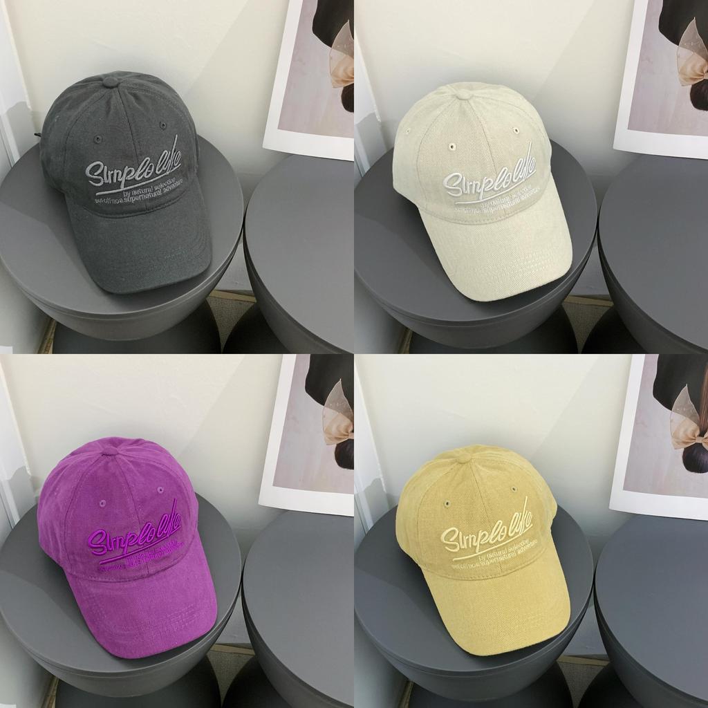 Minimalist Embroidered Letter Baseball Cap For Adults Summer Casual Fashion