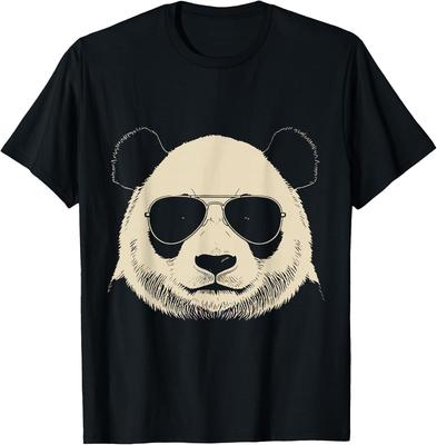 Panda Wearing Sunglasses Graphic Panda Shirt Men Women T-Shirt