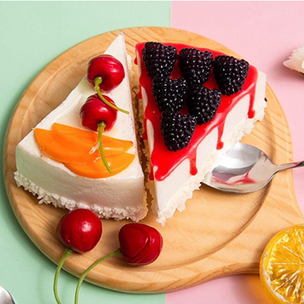 PU Material Simulation Cake Triangular Cake Kids Toys Refrigerator Sticker  Party Decoration