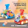 Baby Toy Cartoon Press Gear Car Toy Lnertia Pull-back Transparent Car Inertia Rebound Car Birthday Gifts for Kids Boys and Girls