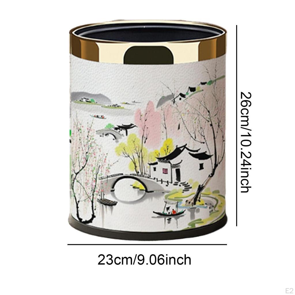 10L Elegant Decorative Trash Can for Home, Office, Hotel, Bathroom, Living Room