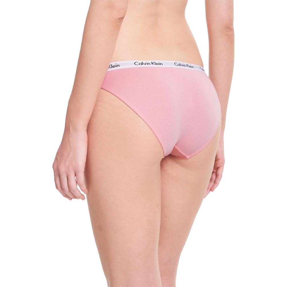 Calvin Klein Cotton Logo Waistband Sexy Bikini Briefs Women Underwear Pink D1618-TIQ