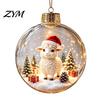 Indoor Outdoor Xmas Decor Glowing Christmas Story Ornament, Light?Up Mini Holiday Scene Hanging Ball with Warm Seasonal Home Accents LED Light,
