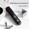 Rechargeable Ceramic Hair-Safe Wireless Straightening & Curling Brush