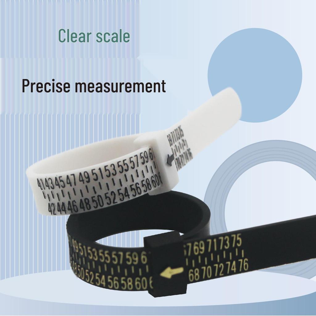 Adjustable US/UK Ring Size Measuring Tool: PU Ring Sizer & Ruler Tape
