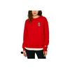 Anta Embroidered Pattern Round Neck Pullover Sweatshirt Women Sweatshirt Deep-Red 162318737-2