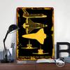 Space Shuttle Silhouette Poster Customized Wall Art Vintage Metal Signs Retro Tin Plaque for Man Cave Room Ornaments Wand Deko
