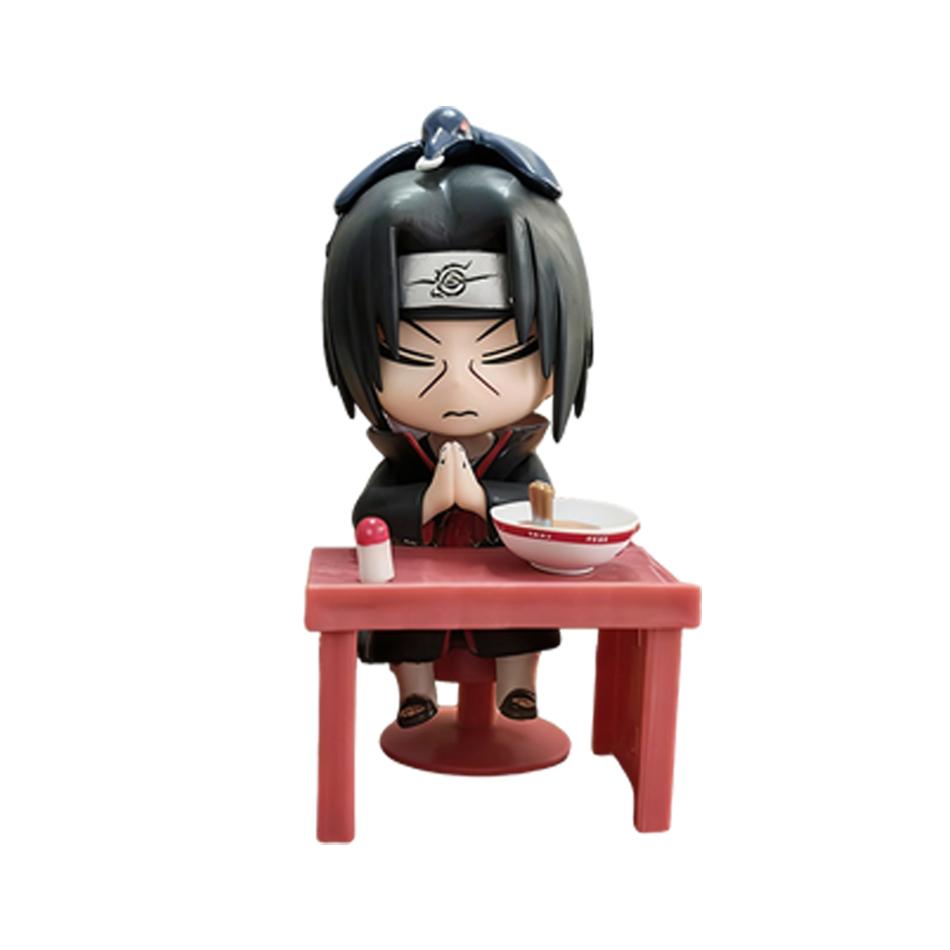 Naruto Shippuden Ramen Theme Series - Chibi Mini PVC Anime Figures - Sasuke Uchiha & Naruto Toy Gifts