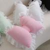 Bow-shaped Pillow Ruffle Lace Plush Throw Pillow High Elasticity Decorative Pillow for Bed Couch Car Seat Companion Pillows