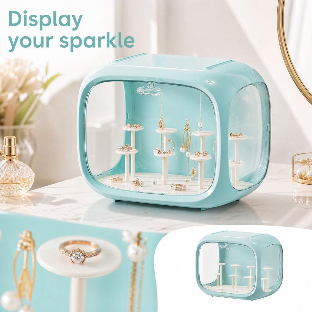 Small Clear Acrylic Display Case for Figures and Collectibles, Transparent Storage Box