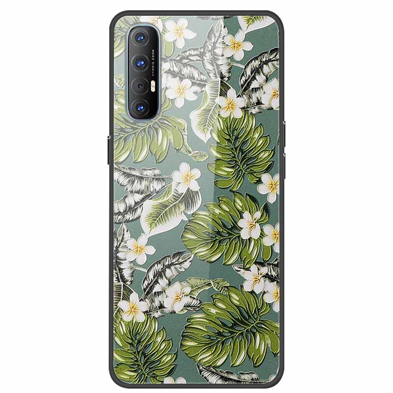 Tempered Glass Case For Oppo Reno 3 Pro 5G Case 6.5" Hard Phone Back Cover Soft Bumper For Oppo Reno3 Pro Case Funda Para PCRM00