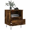 Exclusive House - Smoked Oak Bedside Table 40x35x50 Cm Engineered Wood