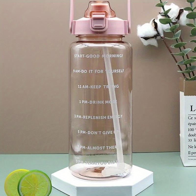 

Спортивная кружка для воды объемом 2 л с трубочкой и ручкой — следите за своим прогрессом в фитнесе с помощью шкалы времени! 2000ml розовый