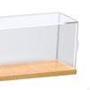 Acrylic Clear Collectibles Toy Display Case Dustproof Multipurpose Wood Bottom for Home Storage