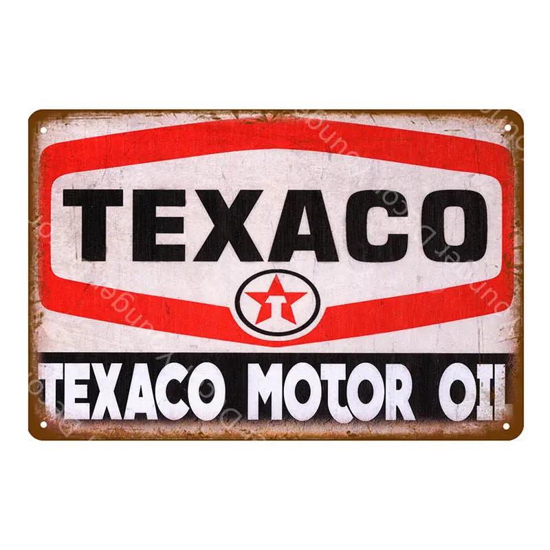 Vintage Motor Oil Gasoline Metal Signs Tin Poster Retro Bar Pub Garage Decor Gas Station Decorative Wall Plaque YJ126