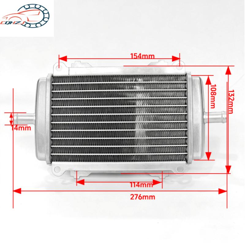 CQHZJ Motorcycle Aluminium Engine Radiator Cooler Cooling Water Tank For VESPA GTS300 Engine Accessories Motocross