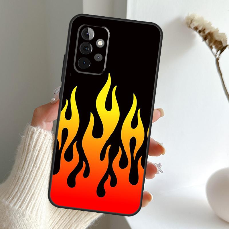 

Blue Red Flame Fire Case For Samsung Galaxy A52 A32 A12 A16 A26 A36 A56 A15 A35 A55 A34 A54 A13 A33 A53 A17 A06 Samsung A12