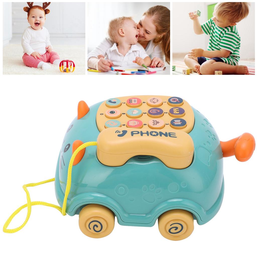 Kids Cute Mobile Phone Toy 16 Different Functions Children Simulation Cat Phone Car