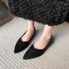 2025 New Spring  Autumn Women Solid Color Fashionable and Comfortable Slip-on Pointed Toe Flat Shoes Fashionable Women's Shoes
