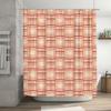 Modern geometric diamond pattern shower curtain waterproof bathroom accessories decorative fabric cloth for home decor orange wh