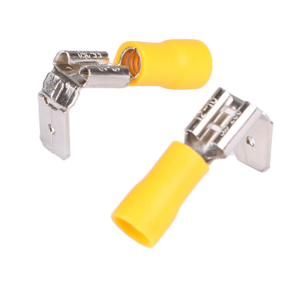 22-10AWG Female 6.3mm Piggy Back Piggyback Terminal Wire Cable Connector Insulated Crimp Spade