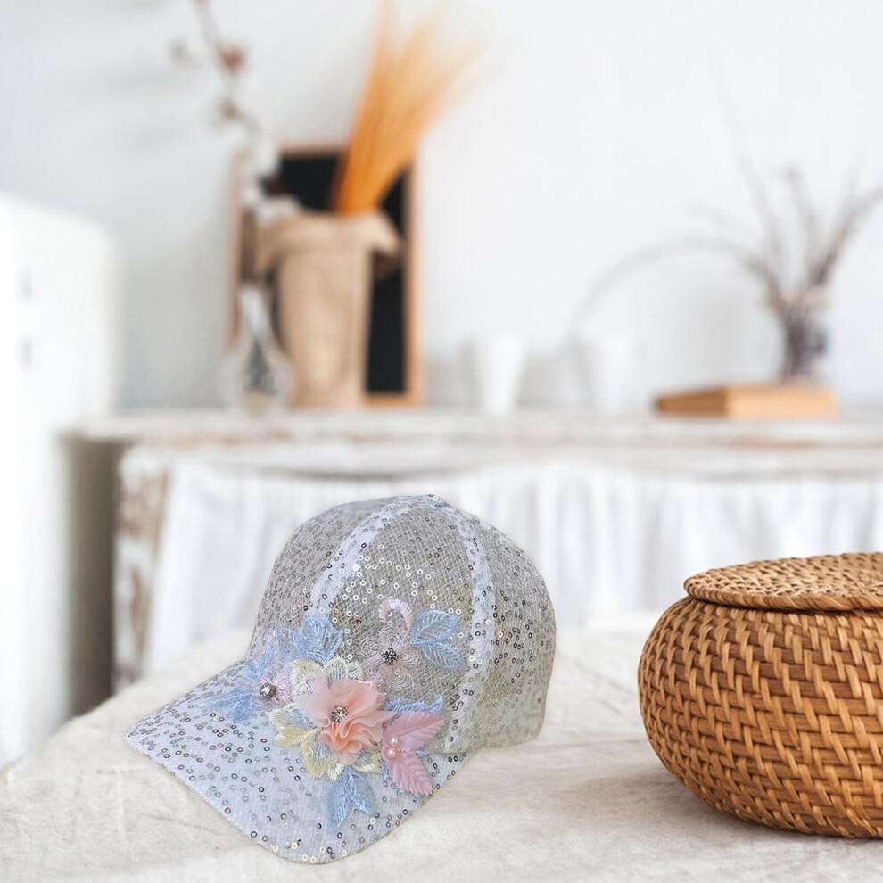 (One Size, Multi-color) Women Flower Embroidered Baseball Cap Low Profile Sun Hat Adjustable Unstructured Dad Hat