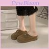 Comfortable Casual Buckle Toe Half Slip-on Shoes For Women Perfect For Autumn Wear