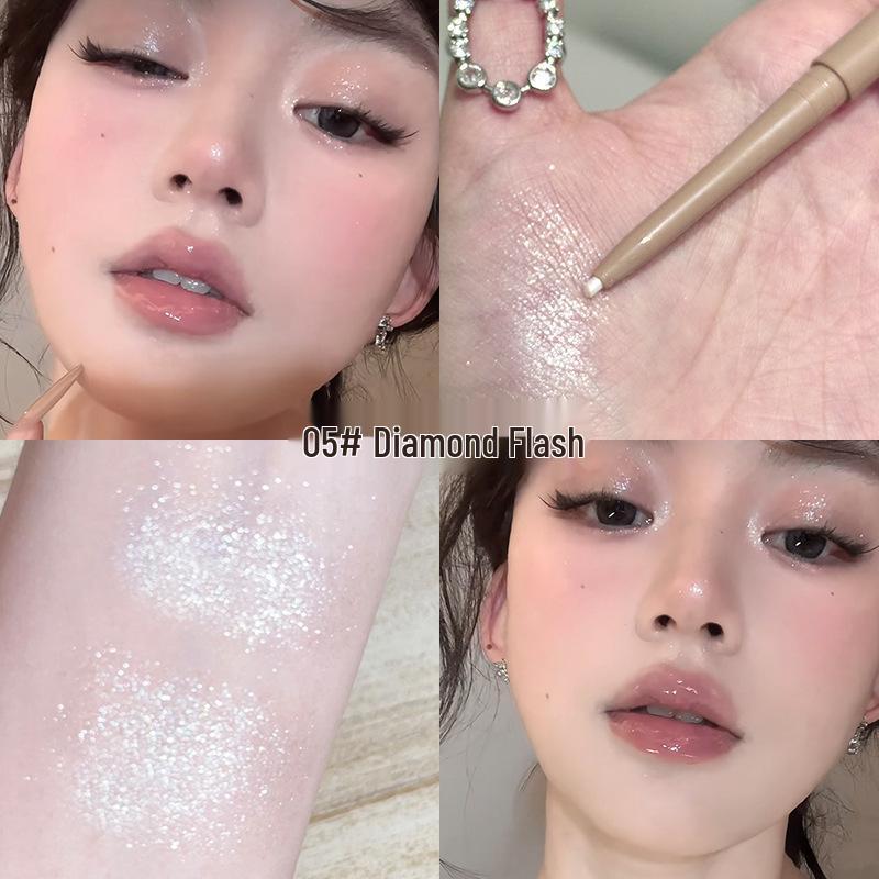 Sparkling Highlight Gel Eyeliner: Waterproof, Smudge-Proof Pen for Easy Under-Eye Bags and Pearl Finish - Ideal for Beginners