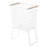Jitsugyo (Yamazaki) Folding Laundry Basket with Legs, White W41 X D31.7 X H41.5cm (when the Legs Are Folded) Tosca Laundry Basket Reduces