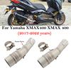 Slip On For Yamaha X MAX XMAX 400 XMAX400 2017 - 2024 Years Motorcycle Exhaust Escape Systems Middle Link Pipe Moto 51mm Muffler