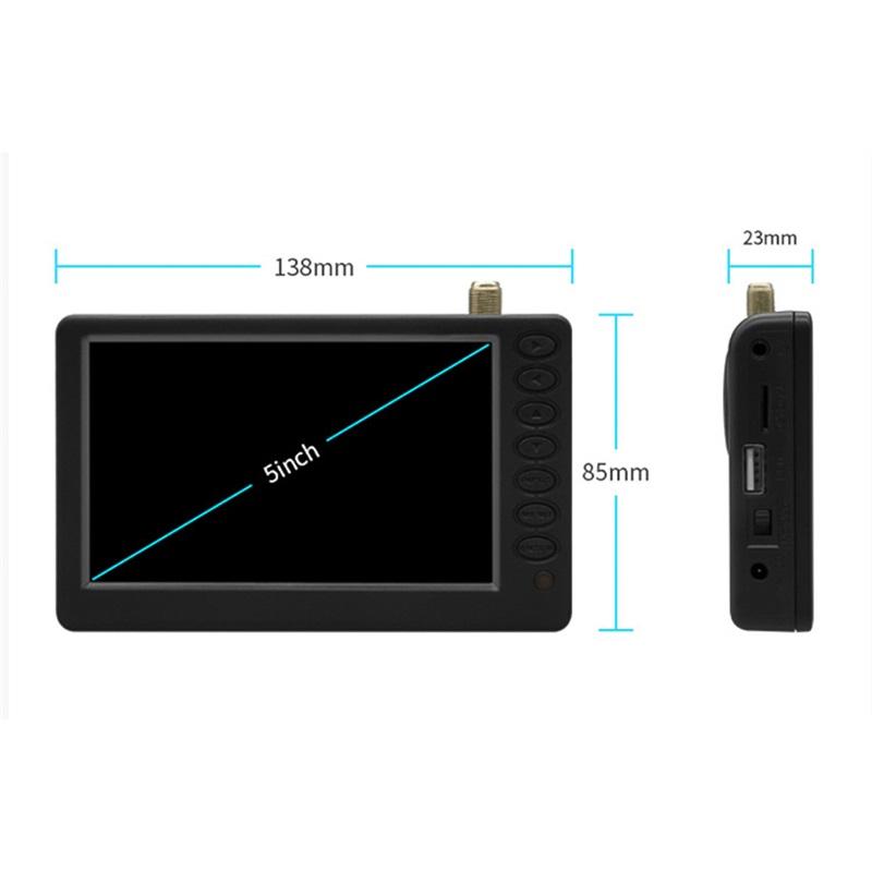 5-Inch portable digital TV, ultra-thin car home LCD TV used in foreign countries