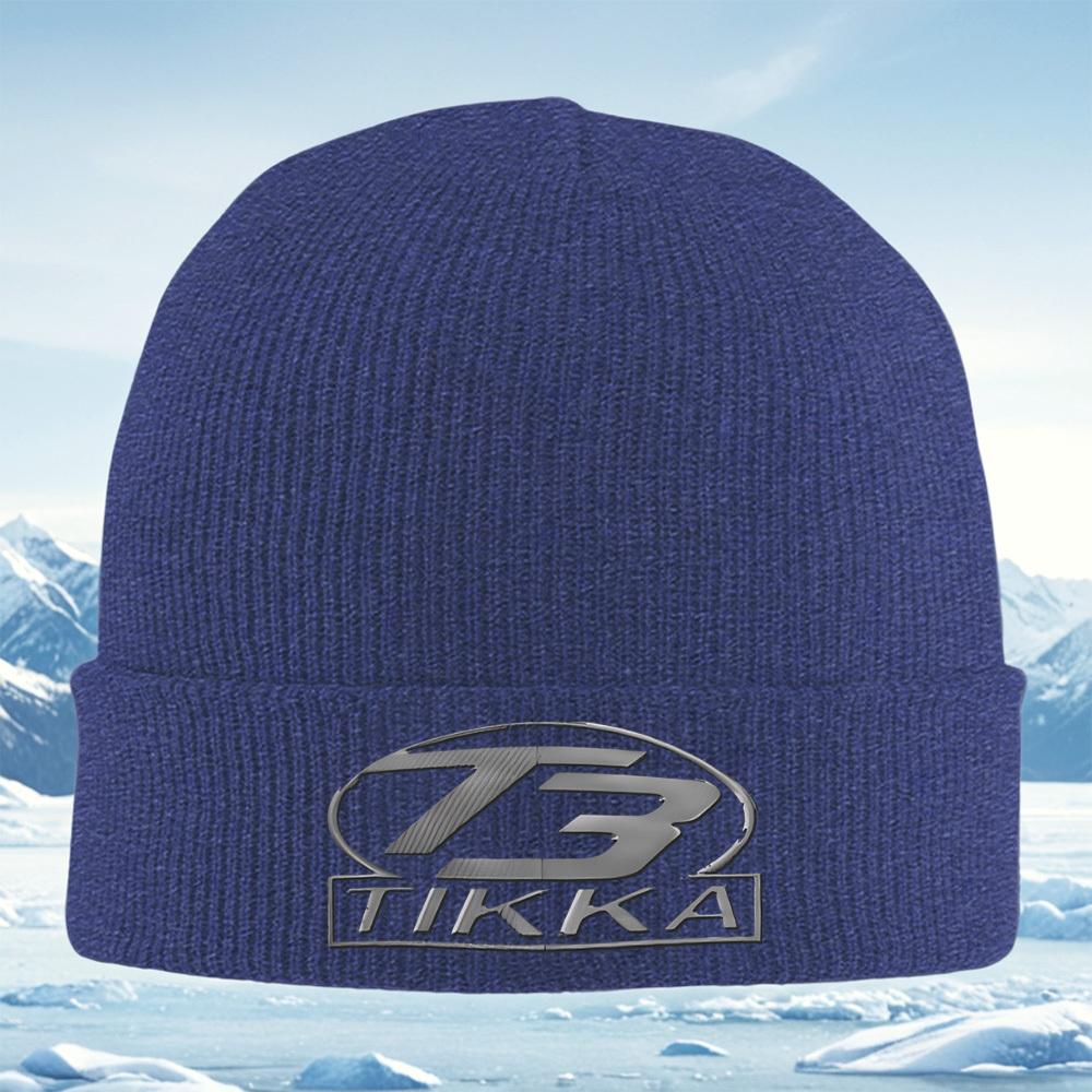T3 TIKKA Silver Logo Design Men Women Unisex Knitted Hat Beanie Pullover Cap Winter Thermal Warm Christmas Outdoor Cycling Hikin
