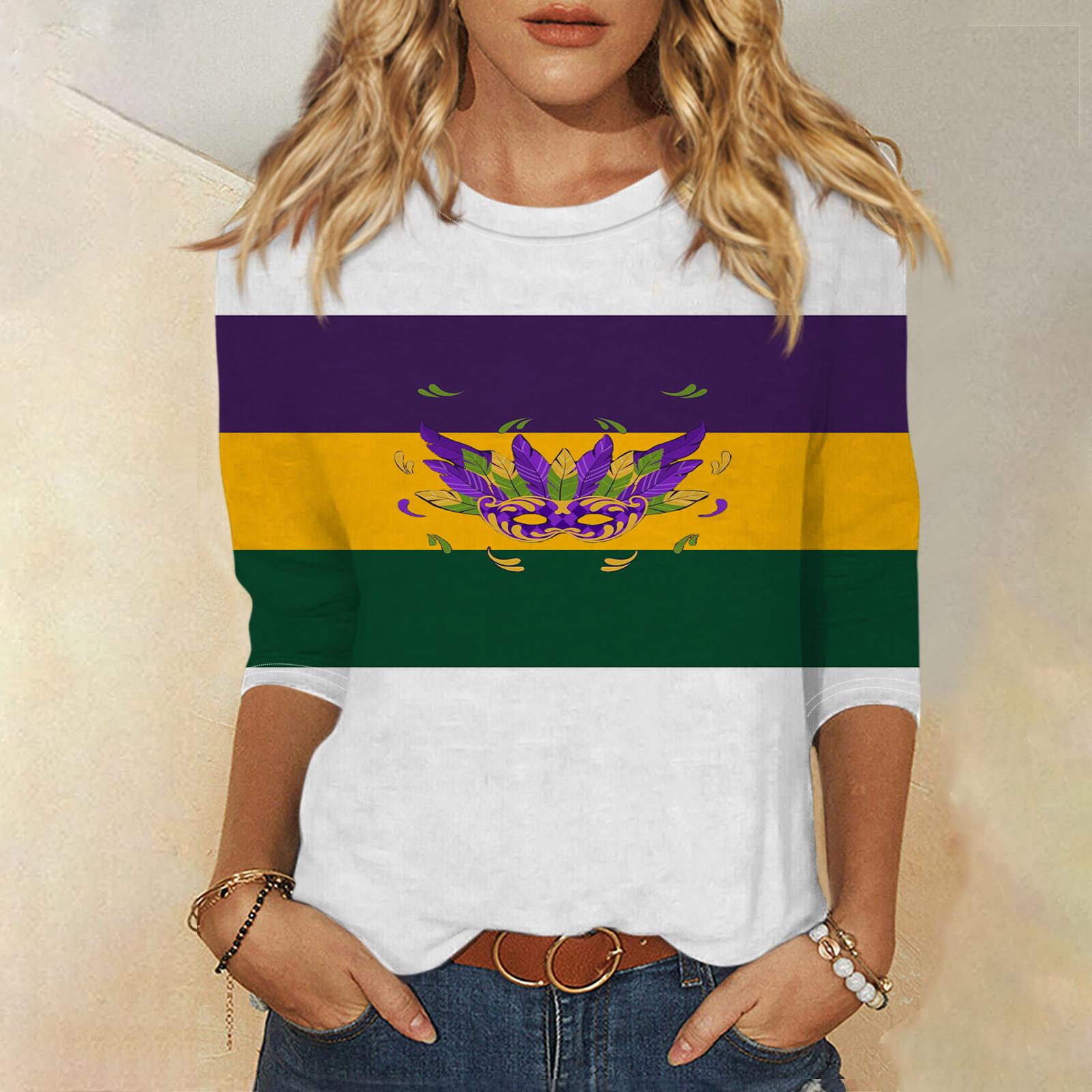 

Женская мода повседневная футболка с круглым вырезом и рукавом 3/4 свободная с принтом женская футболка XL