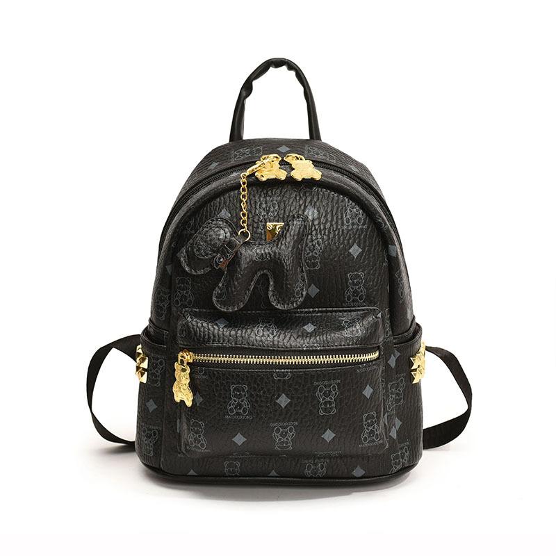 Νέα τσάντα υψηλής ποιότητας για την αρχή της άνοιξης, κλασικό σακίδιο πλάτης με αρκουδάκι, ευέλικτη τσάντα ώμου για γυναίκες