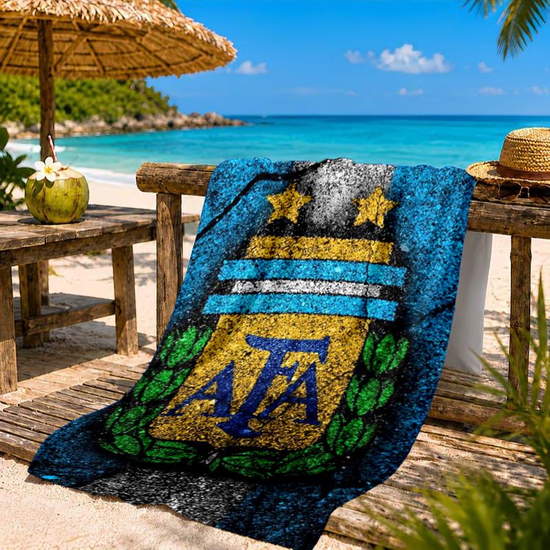 Asciugamano da Spiaggia in Microfibra Stampato Squadra di Calcio Argentina, Morbido e Assorbente, Asciugatura Rapida, Ideale per Viaggi Estivi, Essenziale per la Spiaggia, Piscina