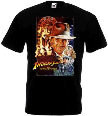 26 INDIANA JONES AND THE TEMPLE OF DOOM V.2 Movie Poster T Shirt Black All Sizes Unisex T-Shirt