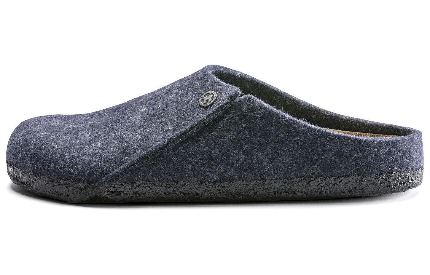 Birkenstock Zermatt Soft And Comfortable Closed Toe Slippers Unisex Dark Blue Narrow 1017523 39