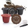 1/3Pcs Reusable Refillable for Nespresso Coffee Capsule With 1PC Plastic Spoon Filter Pod For Original Line Filters