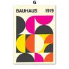 Výstava Bauhaus Geometric Retro Nástěnná umělecká reprodukce Malba na plátně Severské plakátové nástěnné obrazy poloviny století pro výzdobu obývacího pokoje