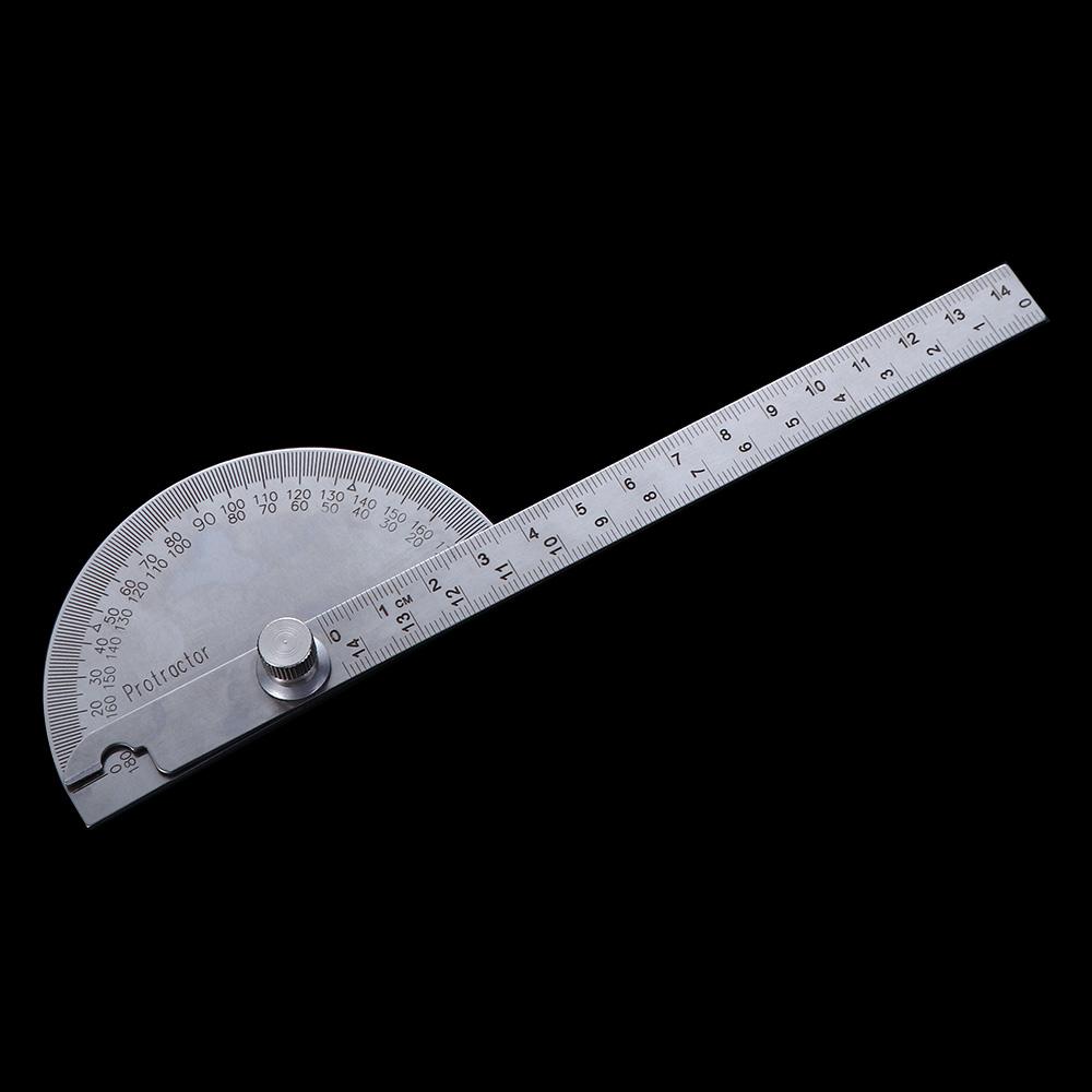 Rotary Stainless Steel Caliper Round Head Goniometer Adjustable Protractor Protractor 180 Degree Protractor Angle Ruler