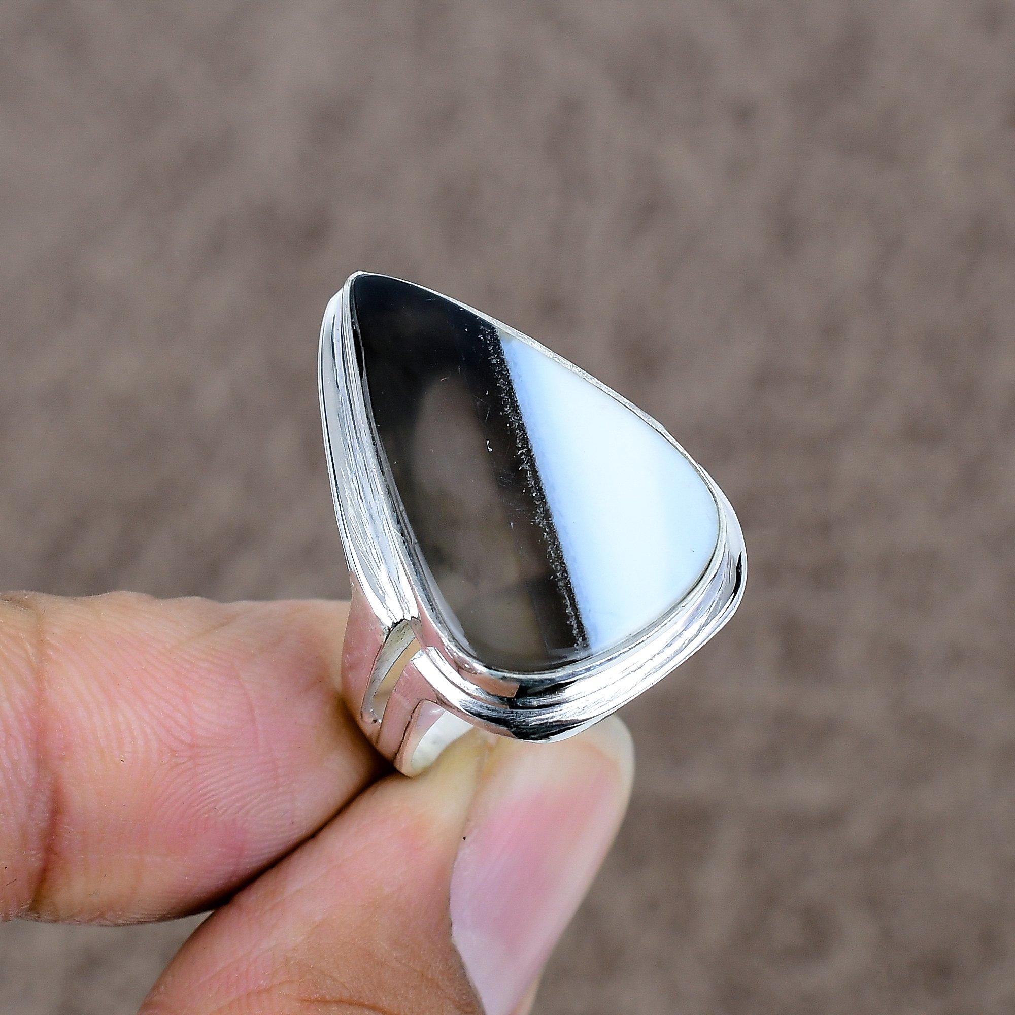 

Owhyee Opal Genstone Handmade 925 Sterling Silver Jewelry Ring Size 9 KKG-526