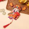 Chinese Latest Year Refrigerator Magnetic Sticker God Of Wealth Fridge Magnet Pendants  Horse Year Spring Festival Decoration