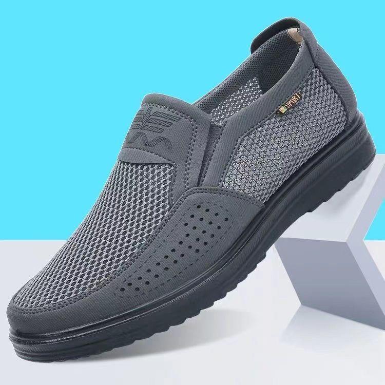 Old North Cloth Shoes Men's Net Shoes Summer Large Size New Mesh Old Man Shoes One Pedal Dad Shoes