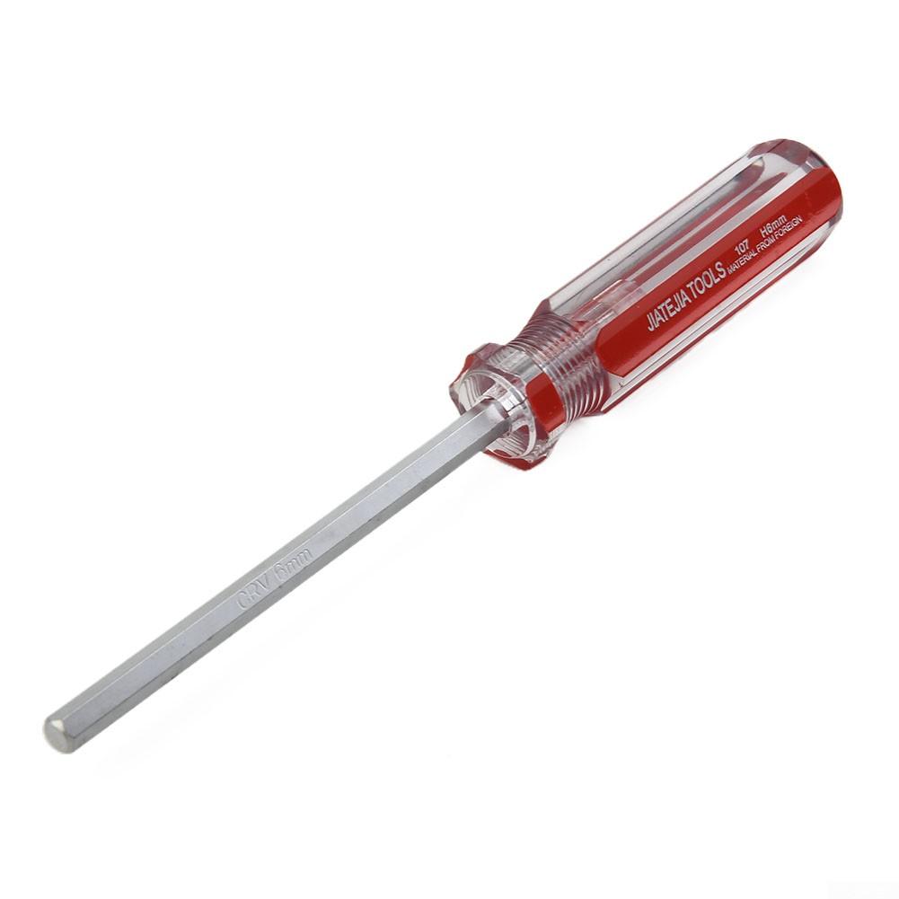 Models Hexagon Screwdriver Silver+Red Single Flat Head Hex Toys