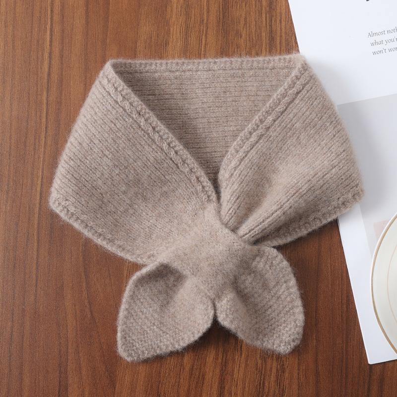 Autumn Winter Scarf Minimalist Solid Color Knitted Small Scarf Winter Neck Scarf Outdoor Skiing Gifts For Women Outdoor Cycling