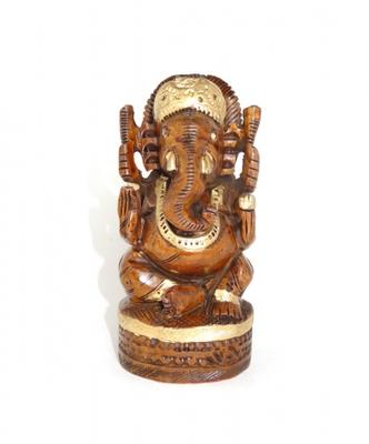 Gott Ganesha, Holzfigur (groß), handgefertigt, Lord Ganesha, Holzstatue, handgefertigt